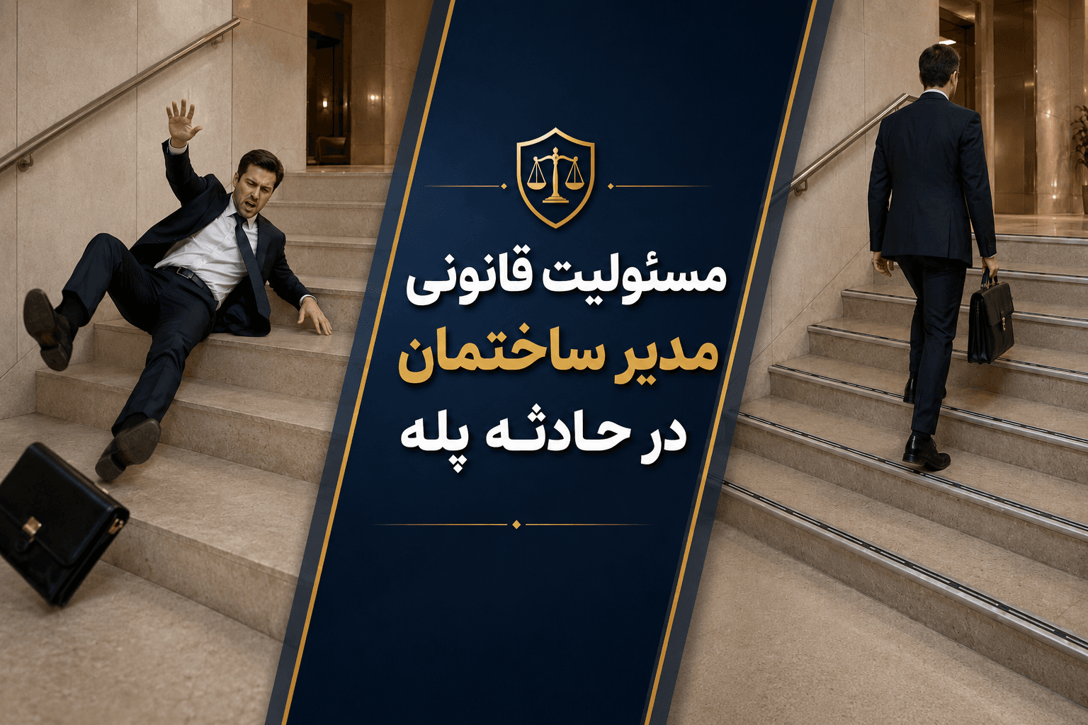مسئولیت قانونی مدیر ساختمان در حادثه پله